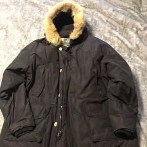 Woolrich winter snorkel black tan inside